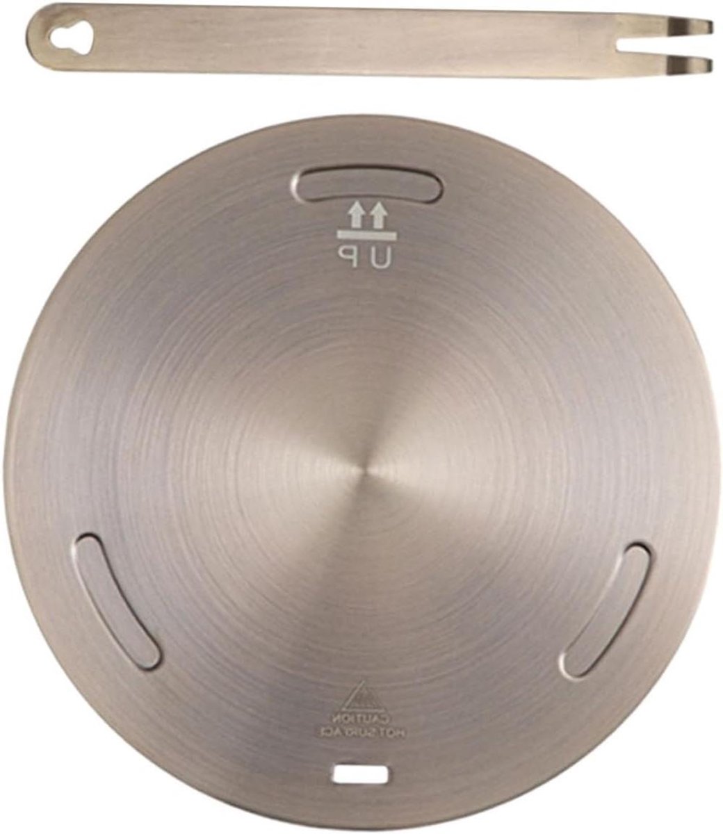 Warmtegeleidingsplaat - Inductie Adapter - Gelijkmatig Verwarmen - Met Handvat - 24 cm - Rosé Goud