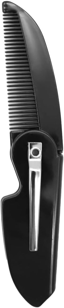 Beard comb opvouwbaar - mini formaat - plastic - ideaal voor reizen - SnelShoppen