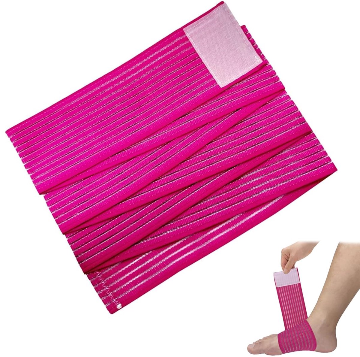 Enkelbandage voor volwassenen, verstelbare compressieband van elastisch materiaal, ondersteunt de enkels en vermindert zwellingen, ideaal voor hardlopen, basketbal, fitness en sportblessures