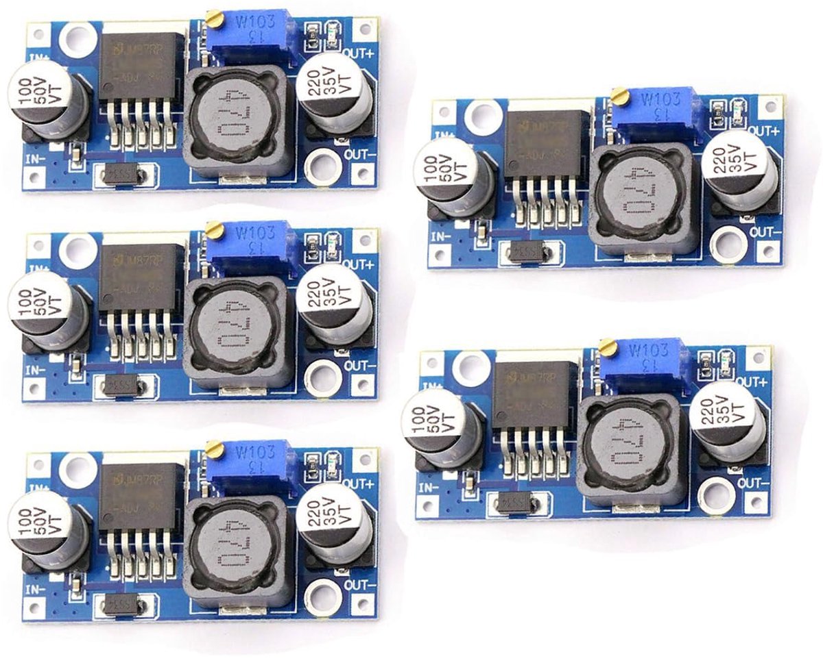 5 stuks 3A DC-DC Buck Step Down Power Regulator Conversiemodule 24V instelbaar op 12V 5V 3V