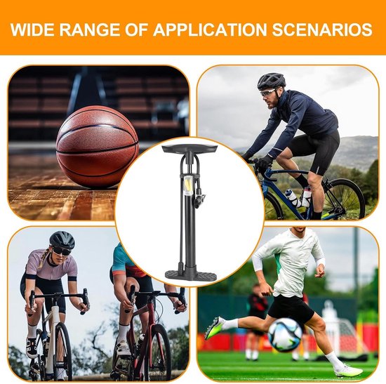 Fietspomp - Mobiele Compacte Pomp - Banden Oppompen - Gereedschapsloze Ventielwissel - 160 PSI - Zwart — afbeelding 4