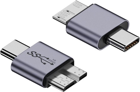 USB B naar USB C Adapter - Type C Converter - Externe Schijf Aansluiten - Snelle Dataoverdracht - 10 Gbps — afbeelding 2