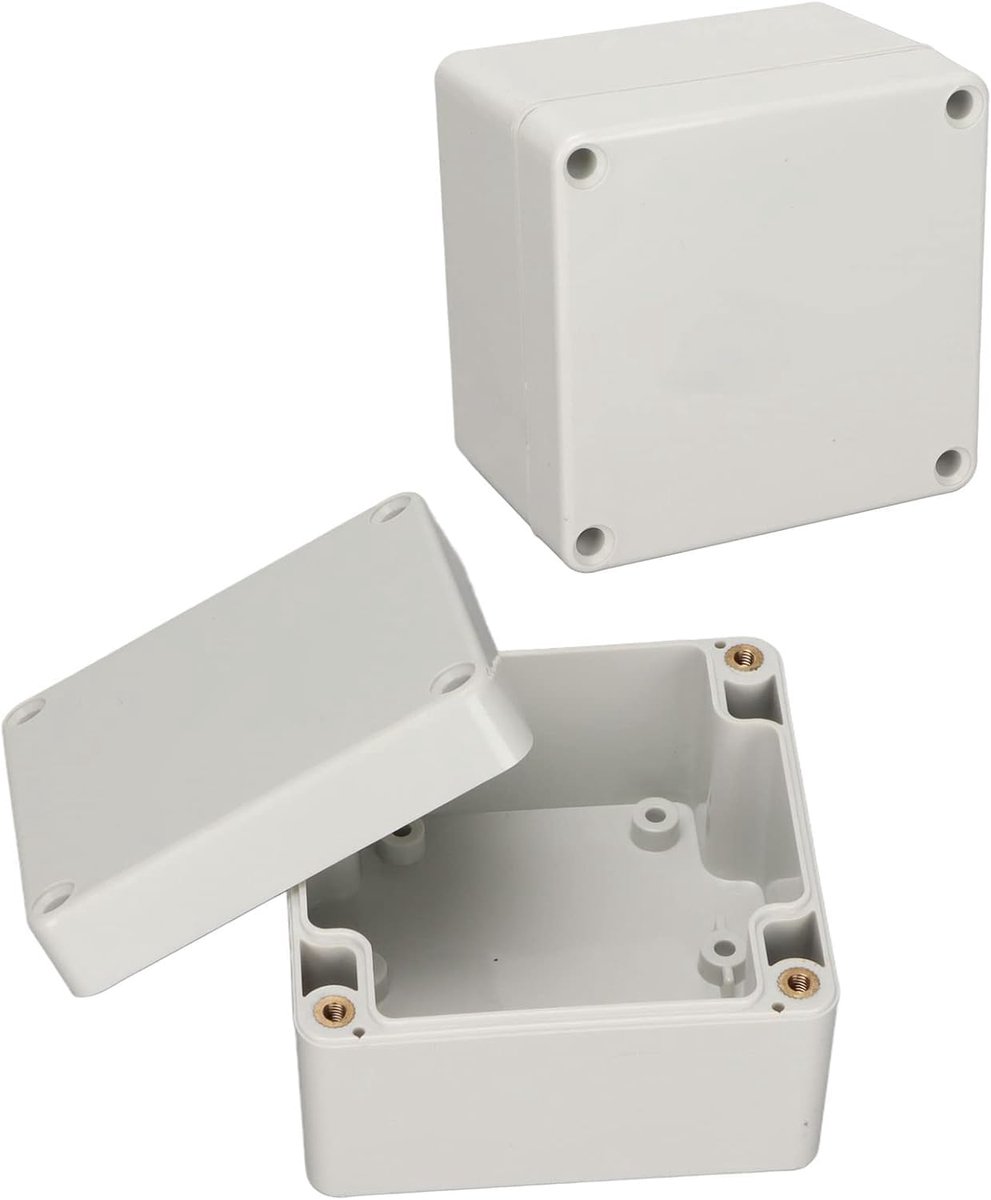 Waterdichte aansluitdoos - keuze uit 15 maten, ABS aftakdoos voor doe-het-zelfprojecten, verdeelkast, inbouw, 83 x 81 x 56 mm