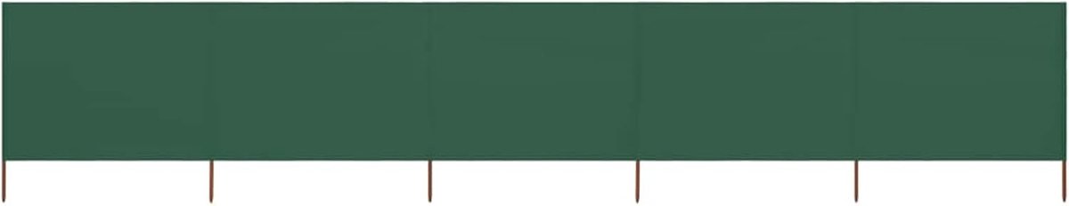 5-delig vouwbaar windscherm Strand windscherm Zichtbescherming Zaunblende voor Camping Balkon Terras Tuin Zaun Strand 120 x 600 cm Groen