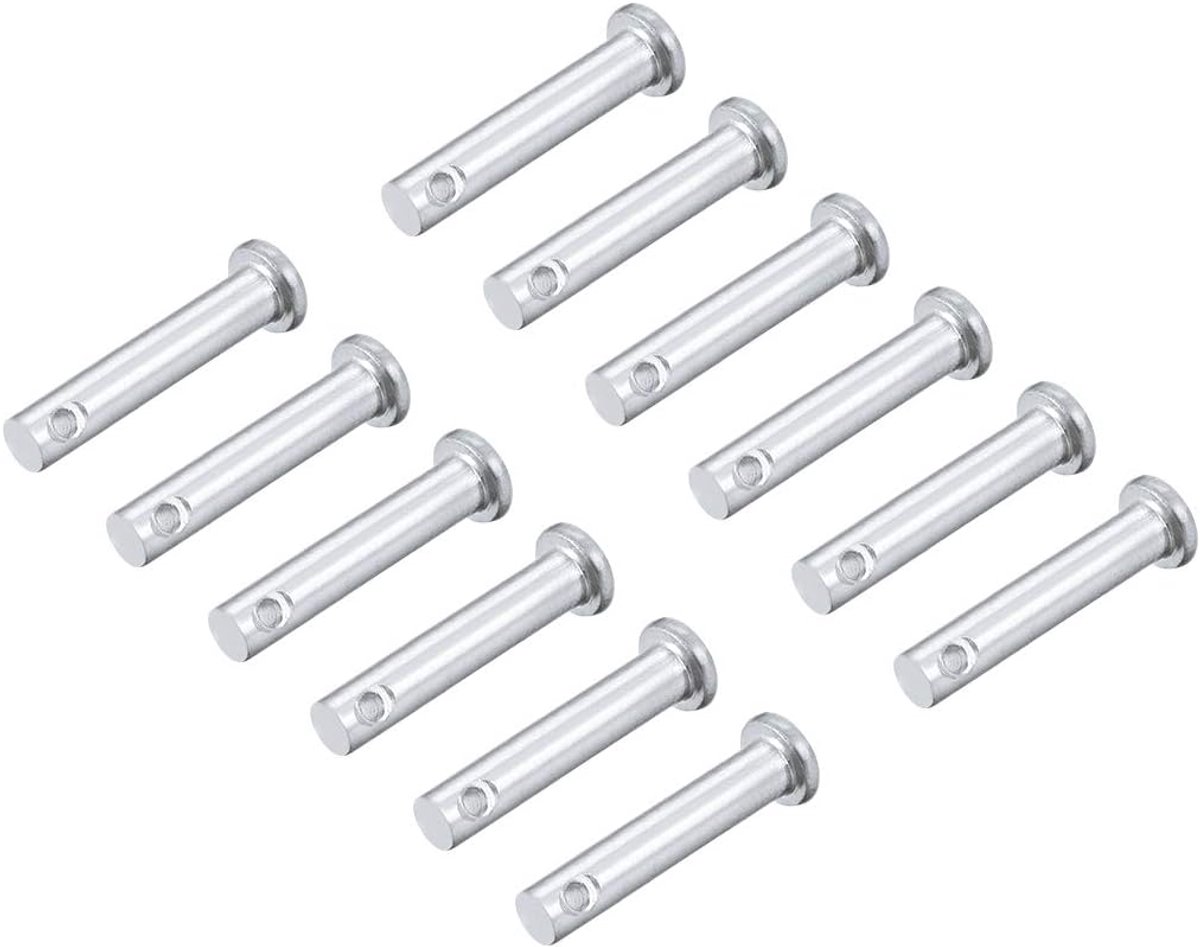Sourcing map 12 stuks vorkbouten, platte kop, verzinkt massief staal, 6 mm x 25 mm