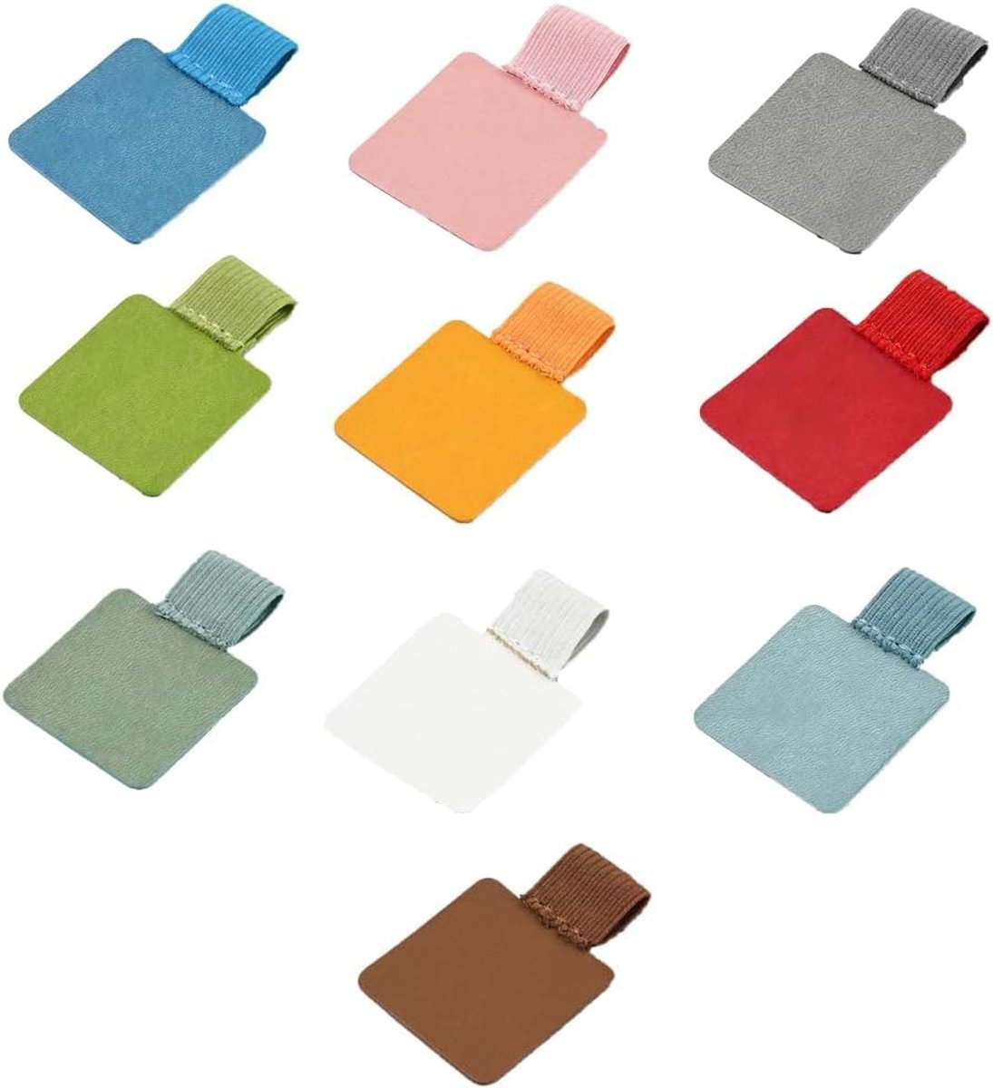 Zelfklevende pennenlussen voor notitieboeken, kalenders, elastische pennenhouder in 10 kleuren, pennenlus voor dagboek, planner, tablet, pennenhouders voor kantoor, school en thuis