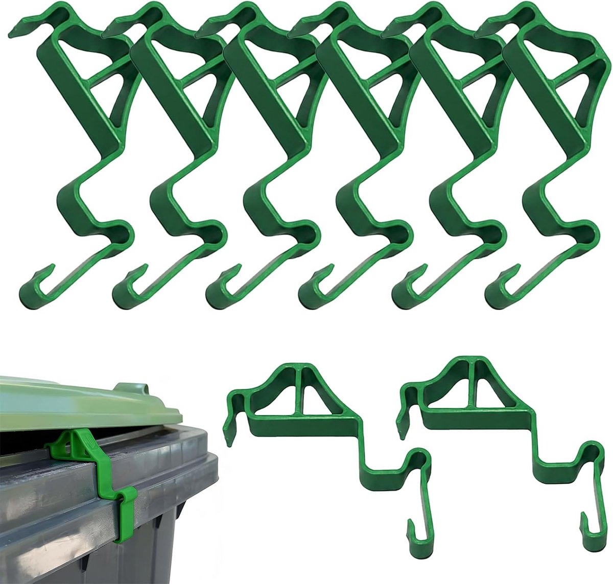 8 stuks, clipmechanisme voor luchtcirculatie, voor keuken, restaurant en buiten, groen