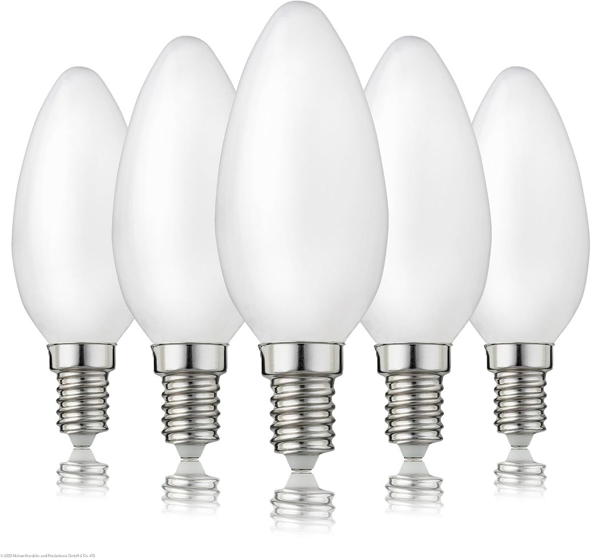 Led-gloeilamp kaarslamp E14, set van 5, 2,5 W warm wit LED lamp met 250 lumen LED filament, E14 Vintage LED-lamp vervangt 25 Watt gloeilamp, C35 2700 Kelvin warm wit mat, 207200
