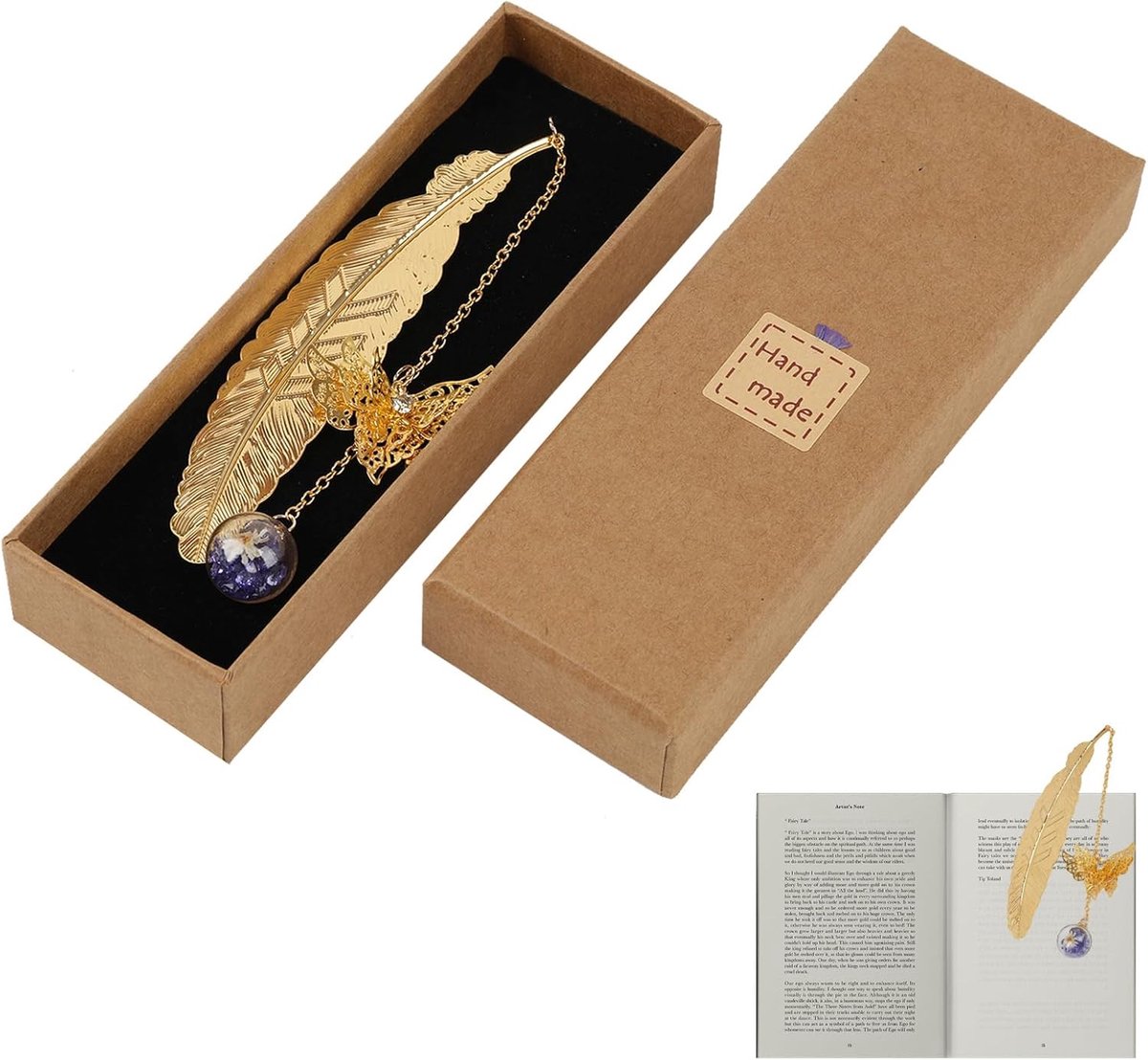 veer bladwijzer met 3D-vlinderbedel - doordachte moederdaggeschenken voor mama, unieke verjaardagscadeaus voor vrouwen en boekenliefhebbers - Sentimenteel aandenken in handgemaakte