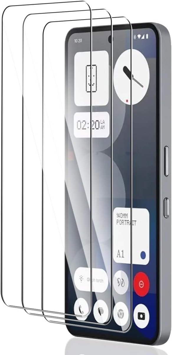 Displaybeschermfolie voor Nothing Phone 3a/3a Pro, gehard glas, voor Nothing Phone 3a/3a Pro, anti-vingerafdruk/9H, gehard glas, 3 stuks