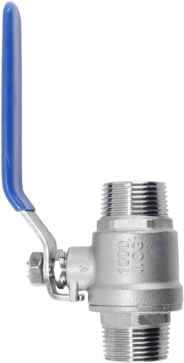 3/4 inch roestvrij staal 304 kogelkraan, NPT 3/4 inch DN20 buitendraad, handmatige drijvende kogelkraan voor waterleidingsbesturing