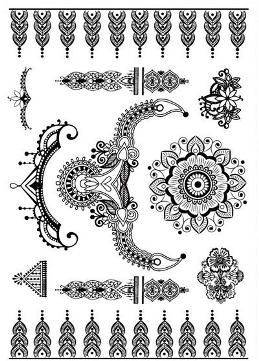Tijdelijke tattoo lace garden enkel 3 dagen
