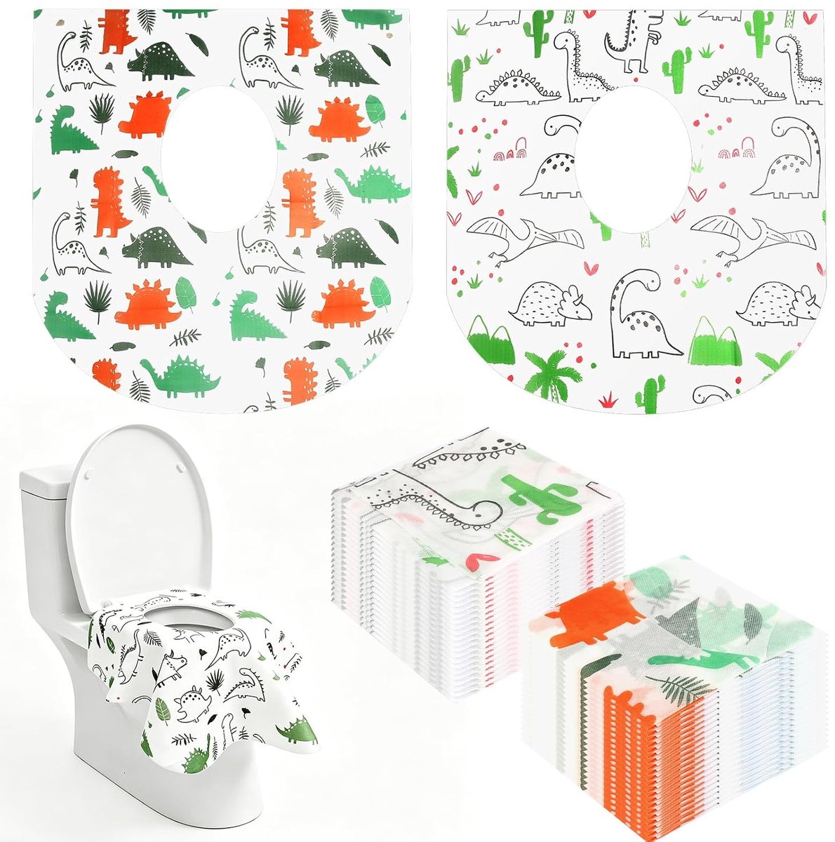 Toiletkussen, 40 stuks, wegwerp toiletstoelhoes, waterdicht, extra grote XL wc-bril, wc-bril voor reizen, winkelcentra, ziekenhuis, openbare toiletten