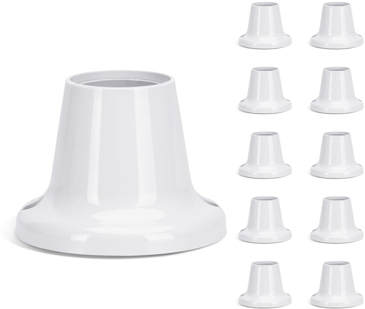 E27-fittinglamphouder, fittinglamp, E27 ronde LED-lampfittingplafondlamphouder, max. 60W, 4A, wit, 10 stuks