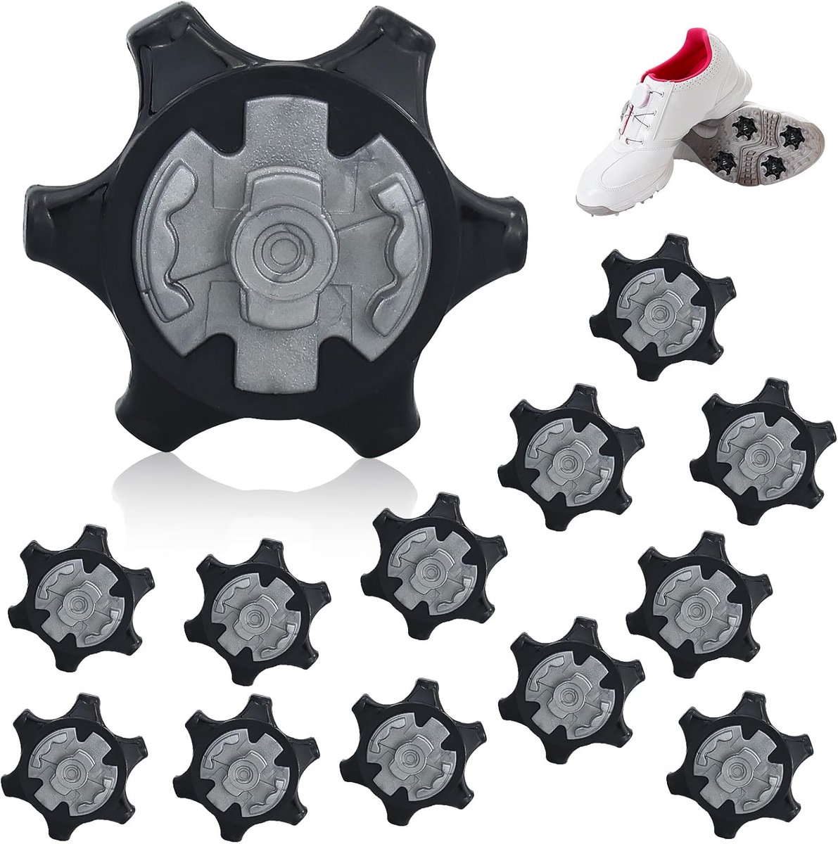 Golf schoen spikes 18 Golf Spikes noppen met 1 handheld golfschoen spike-sleutel vervanging voor golfschoenspikes