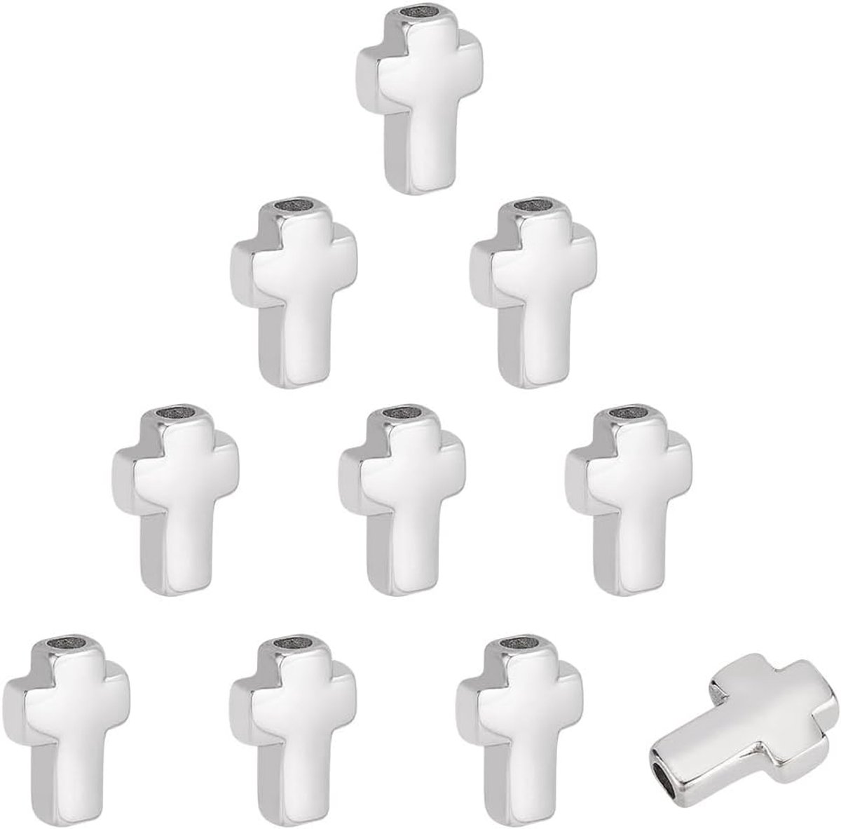 Kralen Cross Patroon Spacer Kralen 3mm Kleine Gat Kralen Vinden voor Vrouwen Kettingen Armbanden Sieraden Maken 14x10x4mm