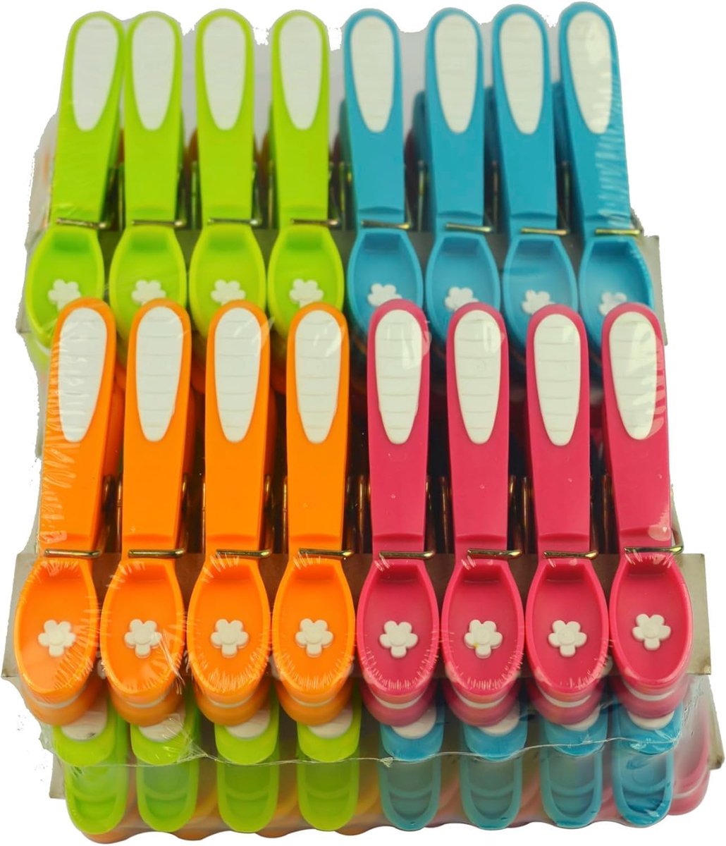 Kledingknijpers 48 stuks - twee kleuren - extra sterke grip - ideaal voor buitengebruik - ShopVlot