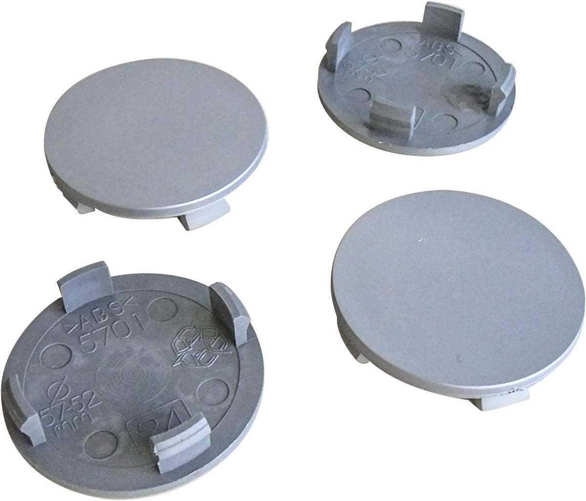Hub caps 57 mm - universeel - grijs - bescherm uw velgen - ShopVlot