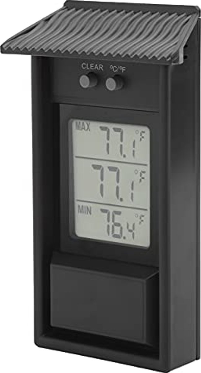 Kas voor Buitenweer en Vochtigheid - Digitale Thermometer - Weerbestendig - Ideaal voor Tuin en Kas - ShopVlot