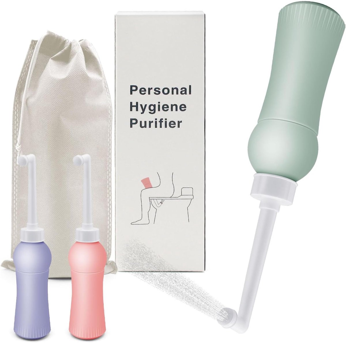 Bidet douche 500ml - draagbare toiletdouche - intieme hygiëne - vervangt vochtige doekjes - ShopVlot