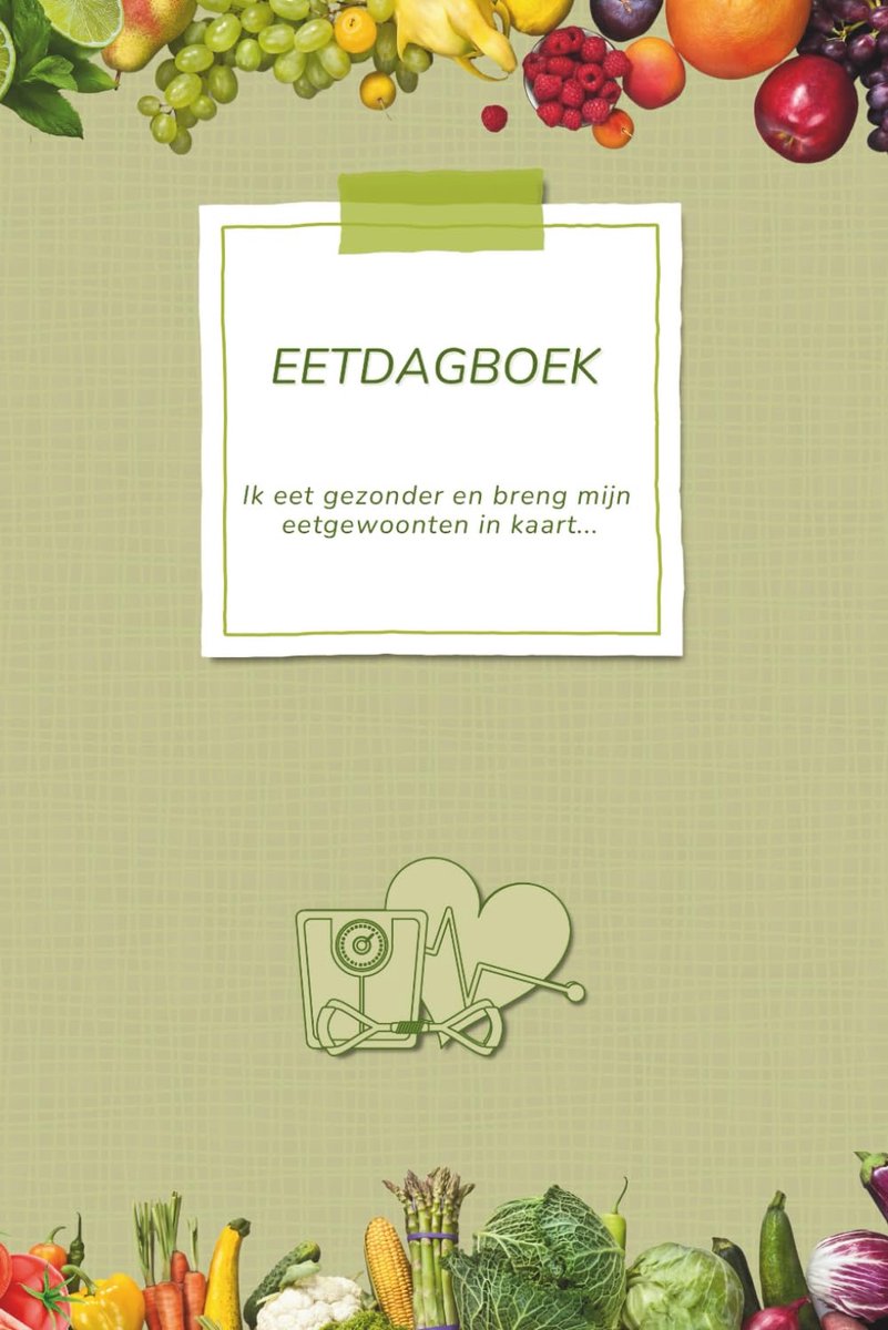 Eetdagboek A5 - invulboek voor gezonder eetpatroon - afslankhulpmiddel - dagelijkse eetgewoonten bijhouden - ShopVlot