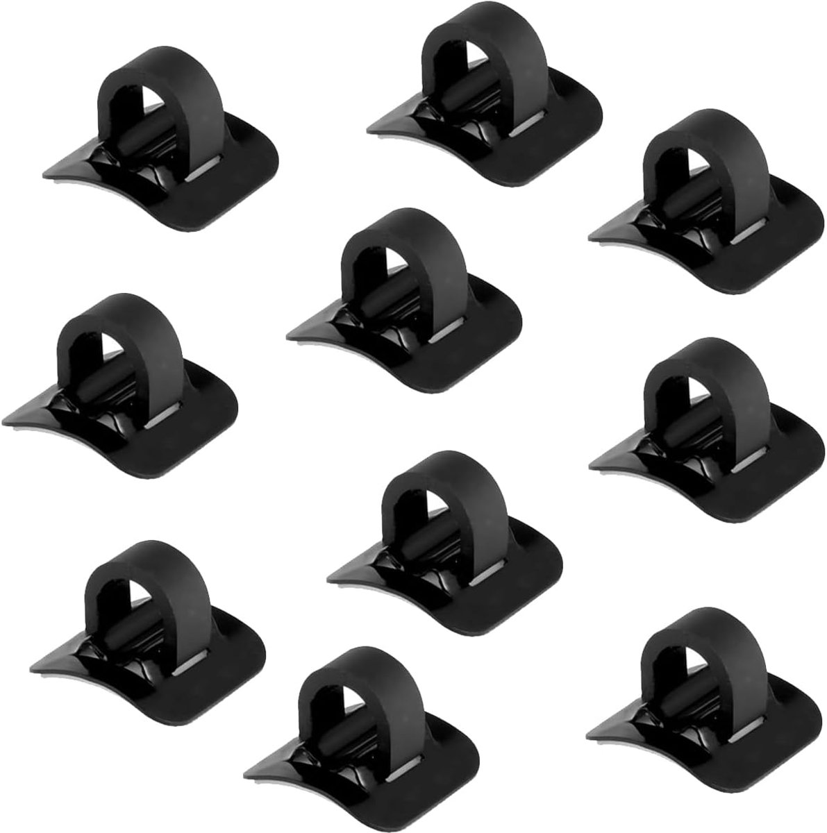 Bicycle cable brake guide clips 10 stuks - plastic met aluminium basis - zelfklevend - organiseer je fietskabels - ShopVlot