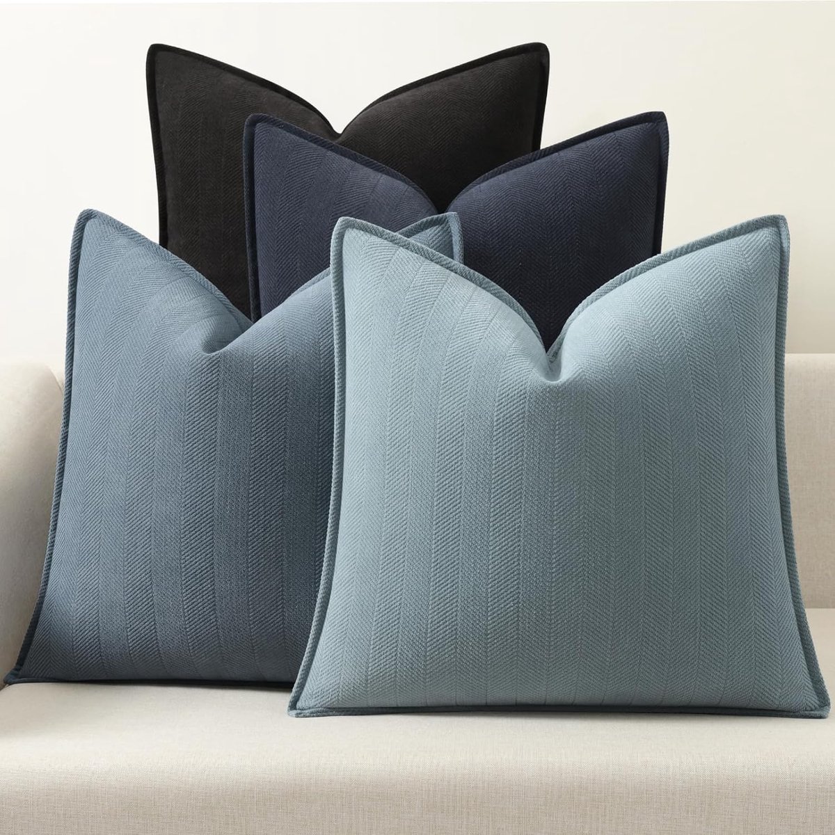 Kussenhoezen 40 x 40 - Chenille Set van 4 - Elegant Design - Luxe decoratie voor bank - ShopVlot