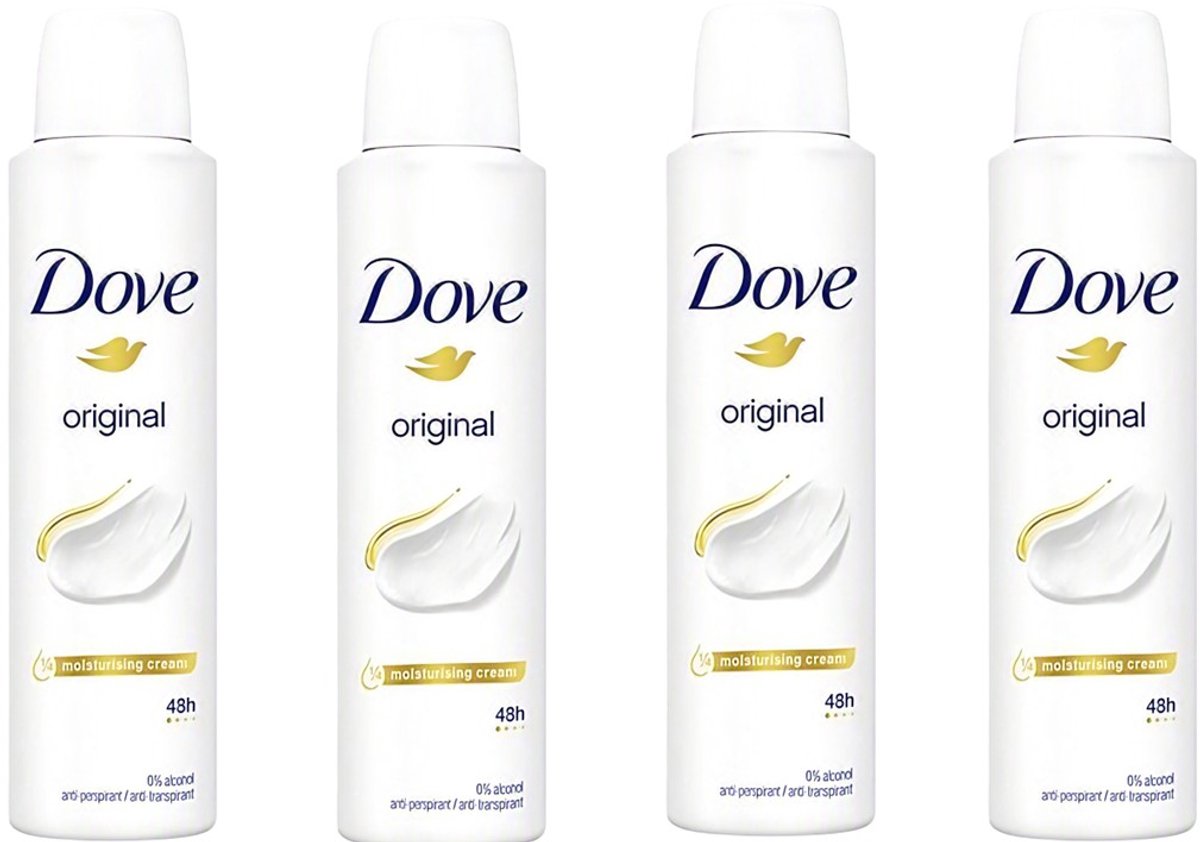 Dove Original - Deospray - Anti-Transpirant - 150 ml - Voordeelverpakking - 4 stuks