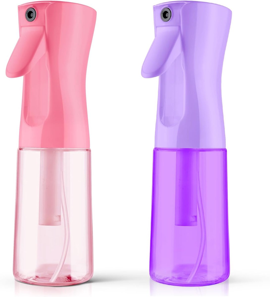 Haarspuitfles 2 Stuks 200 ml - Roze & Paars - Herbruikbaar - Perfect voor Kappers - ShopVlot