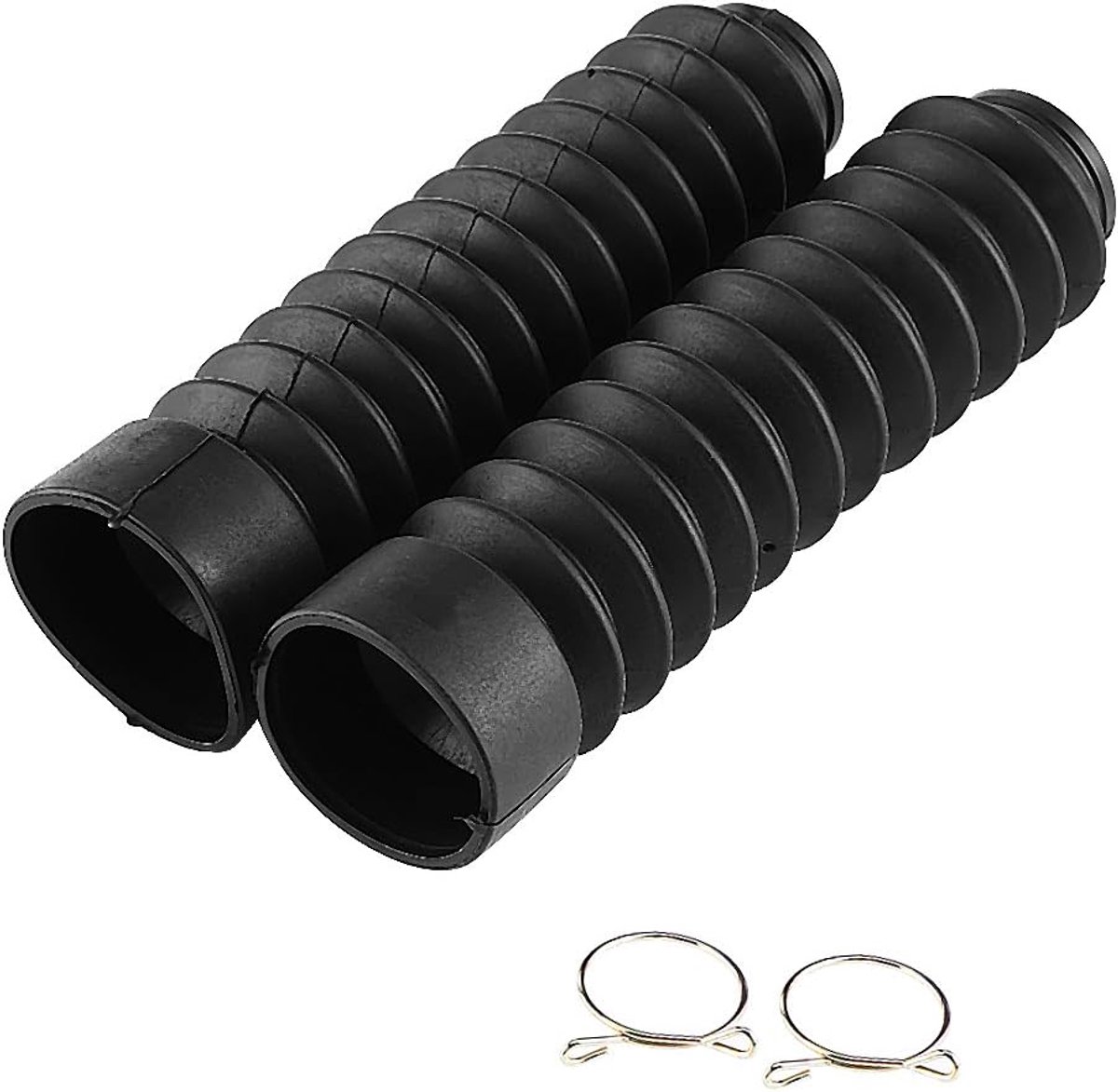 Voorvorkdichtingen 205 x 42 mm - Set van 2 - Zwart - Bescherming tegen vuil en stof - ShopVlot