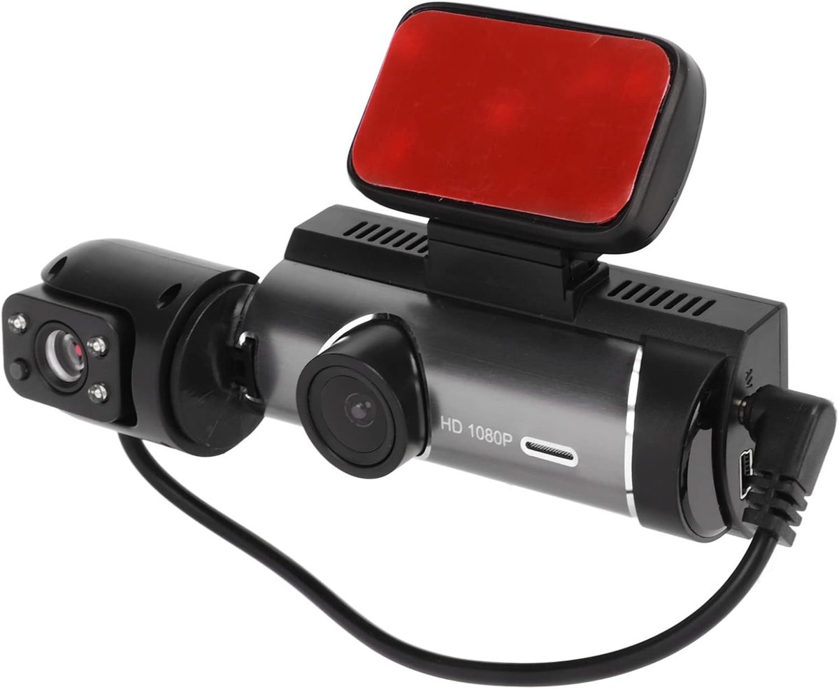 Dashcam - 1080p Dual Dash Cam - 3.16 Inch - 360 Graden Draaibare Lens - Voor Veilig Parkeren - ShopVlot