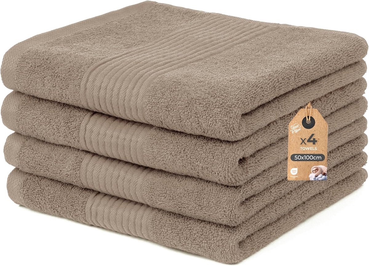 Badhanddoeken set 50x100 cm - 100% katoen - 500 gr/m² - Zacht en absorberend - ShopVlot