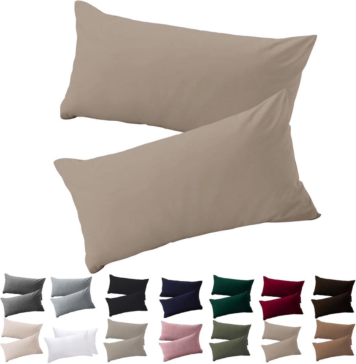 Kussensloop 40 x 60 cm - Sand Beige Microfibre - Hypoallergeen en Duurzaam - Ideaal voor Elk Interieur - ShopVlot