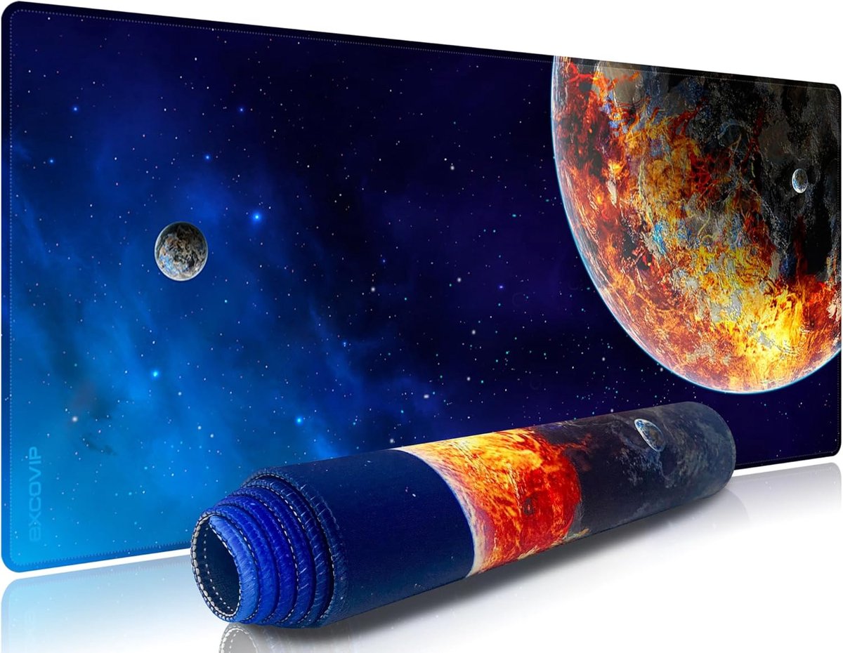 Gaming muismat XL - 70x30cm - met rubberen onderkant - comfortabel gebruik thuis of op kantoor - ShopVlot