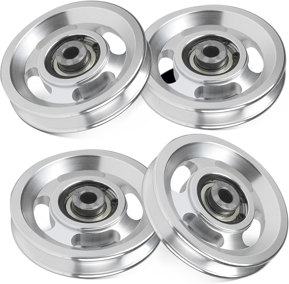 Kabelroller 95 mm - Aluminiumlegering - 300 kg draagvermogen - Ideaal voor sport en garage - ShopVlot