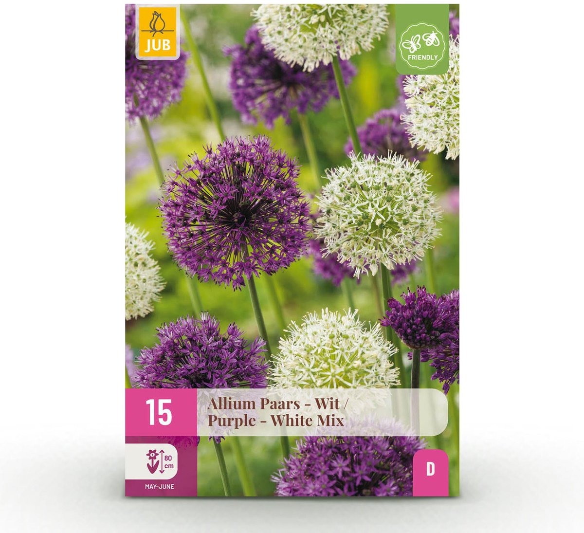 Bloembollen - Allium Purple White Mix - Kleur Paars en Wit - 15 stuks - Bolmaat 10/12 - XXL Pack