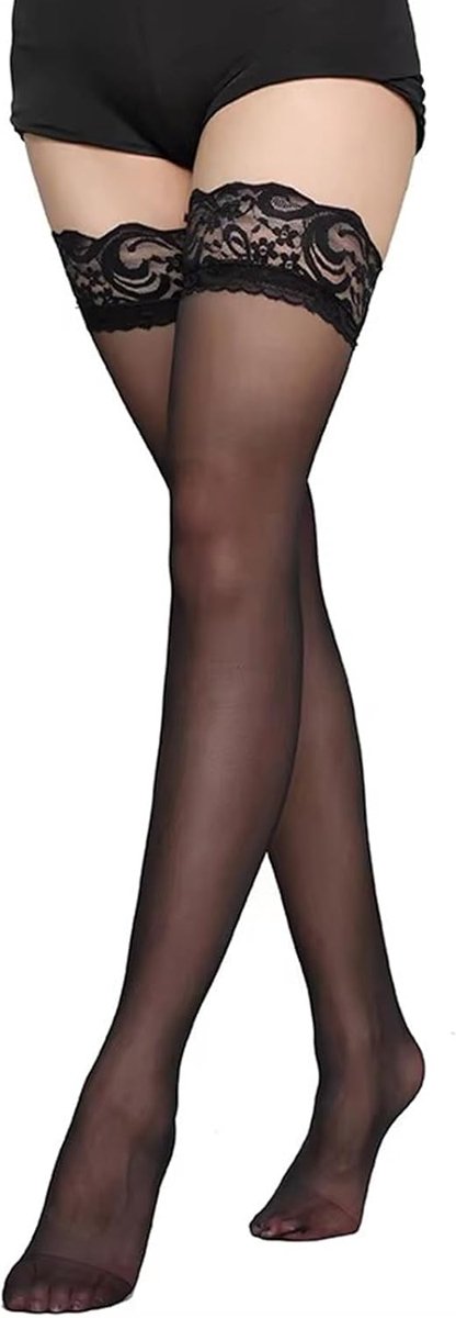 Overknee Kousen Silky Soft - Anti-slip kanten - Mode voor cheerleaders en crossdressers - Comfortabel en stijlvol - ShopVlot