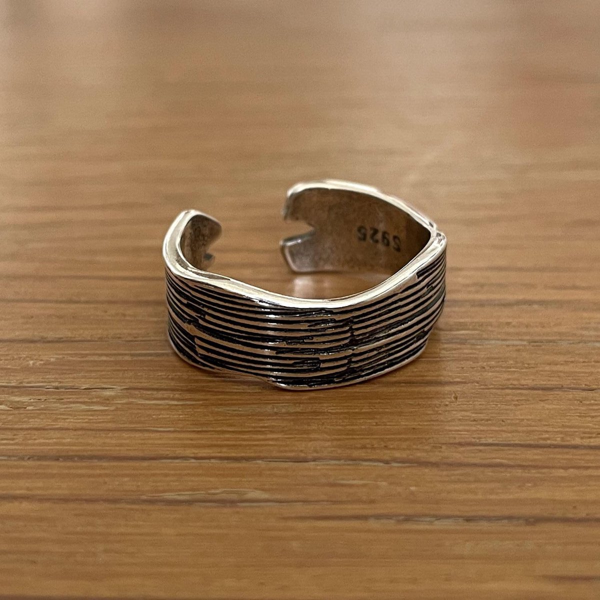 Open ring voor mannen - verstelbare maat - vintage staal - stijlvol accessoire - ShopVlot