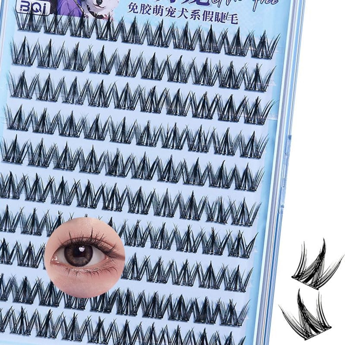 Clusterwimpers 100 Stuks - Zelfklevend - Fluffy C Curl 13MM - Ideaal voor DIY Wimperextensions - ShopVlot