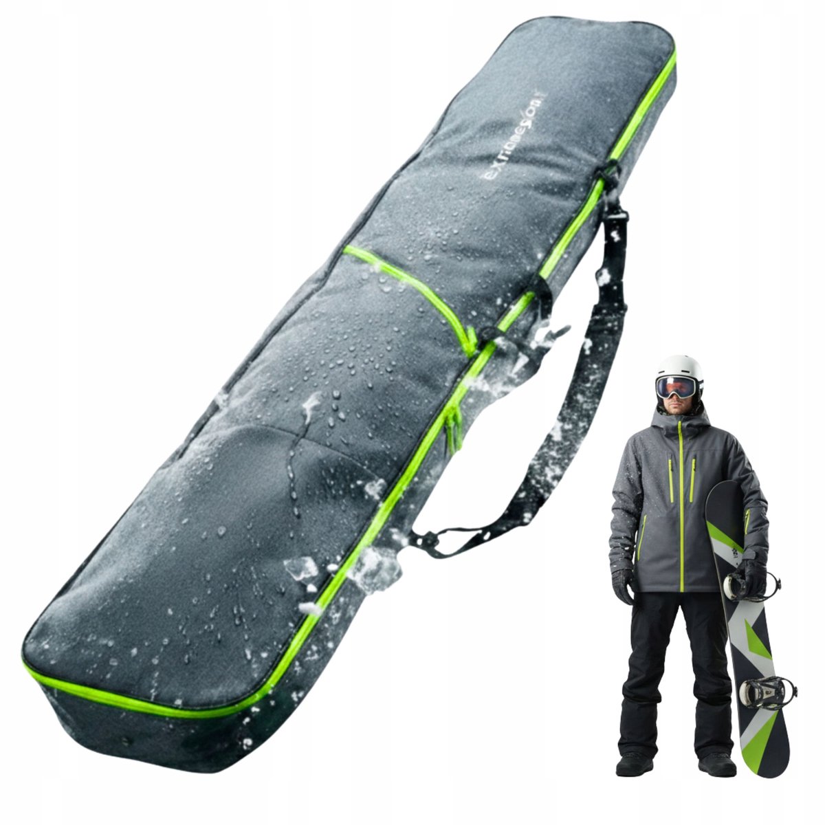 Merkloze Snowboardtassen 170 cm - Waterdicht & Duurzaam