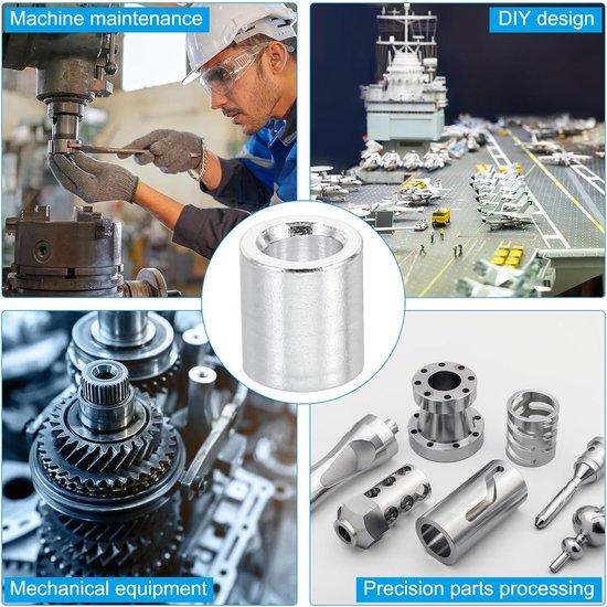 M3 aluminium afstandhouders, 10 stuks metalen afstandhouders aluminium 3,1 mm ID x 6 mm OD x 6 mm L aluminium afstandhouder schroefstandaard rond voor M3 schroefbouten — afbeelding 2