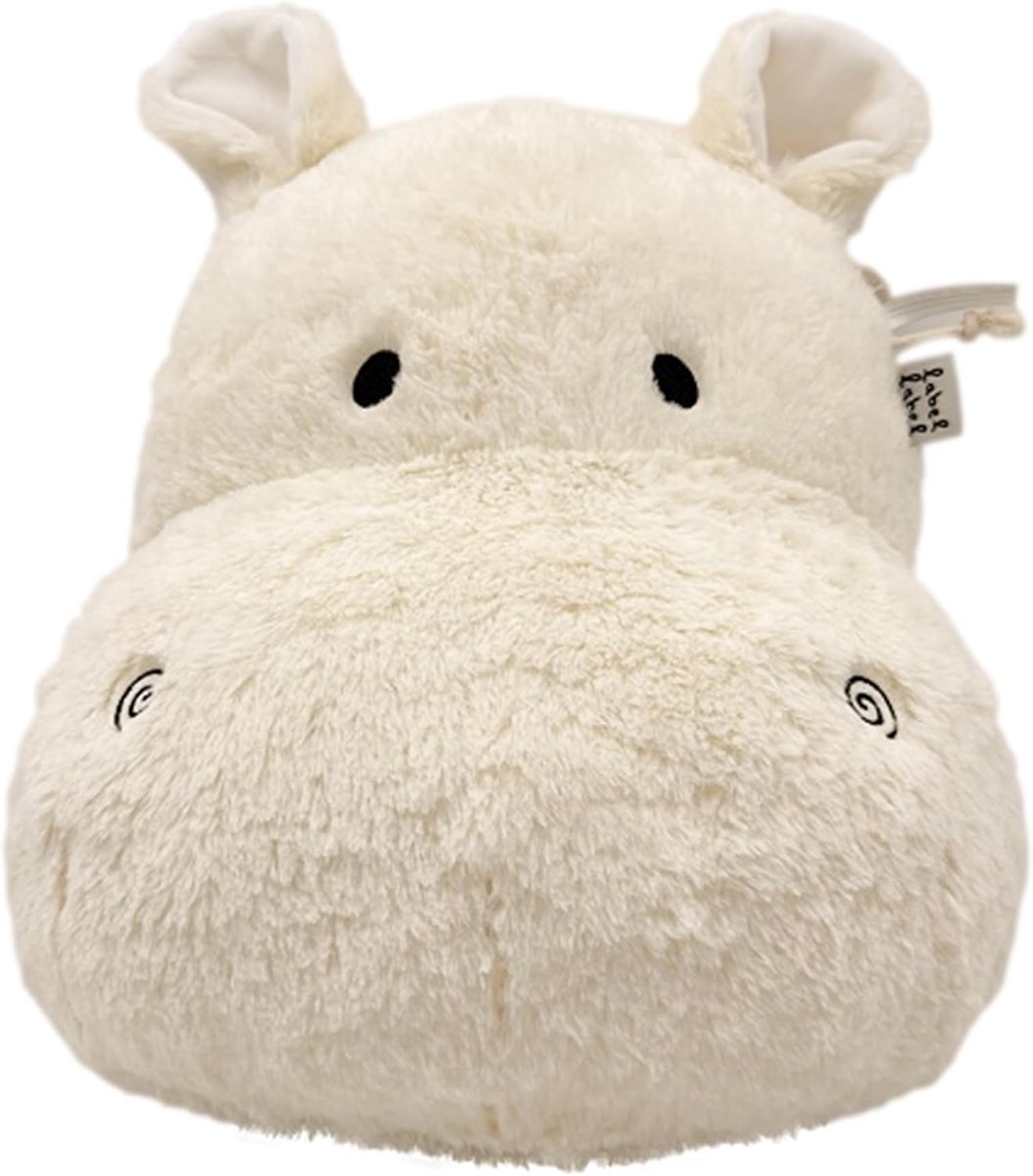 Muurdecoratie hippo Harvey - gerecycled ivoor - speelse uitstraling - perfect voor kinderkamer - SnelShoppen