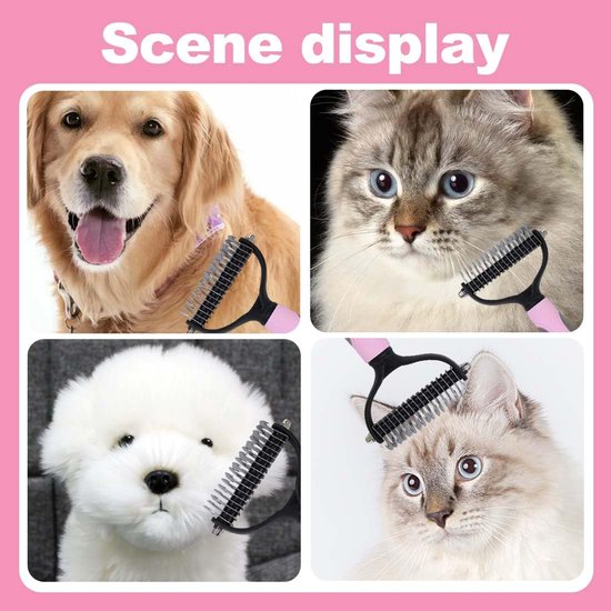 Ondervachtborstel voor honden, hondenborstel, kattenborstel, hondenkam, kattenkam, ondervachtborstel, ondervachtborstel, ondervachtborstel voor lang haar, kort haar — afbeelding 5