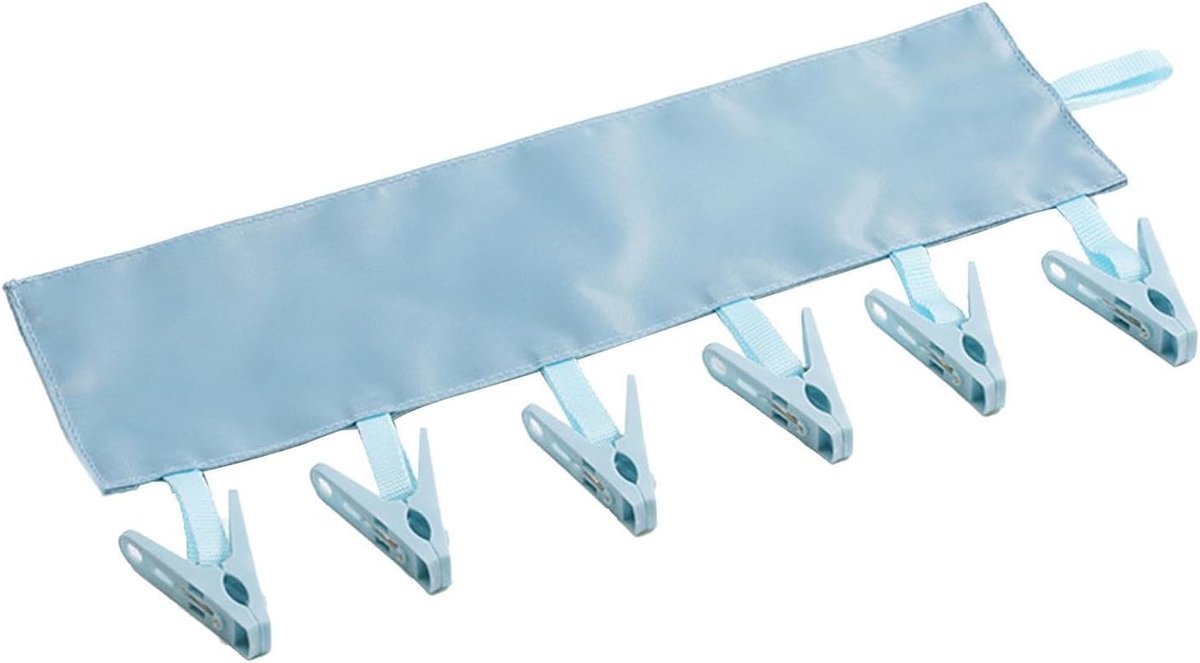 Reiskleerhanger, reiskleerhanger, opvouwbaar, voor koffer | draagbare kledingstandaard voor op reis, kleerhanger van stof, kleerhanger voor reisaccessoires met 6 clips voor op reis