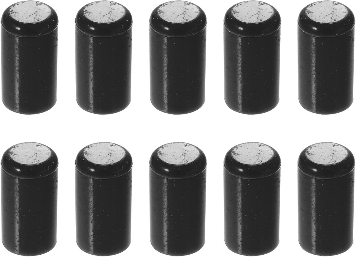 10 stuks auto siliconen slangkappen aanzuigslang eindstop zwart 10 mm / 0,39"