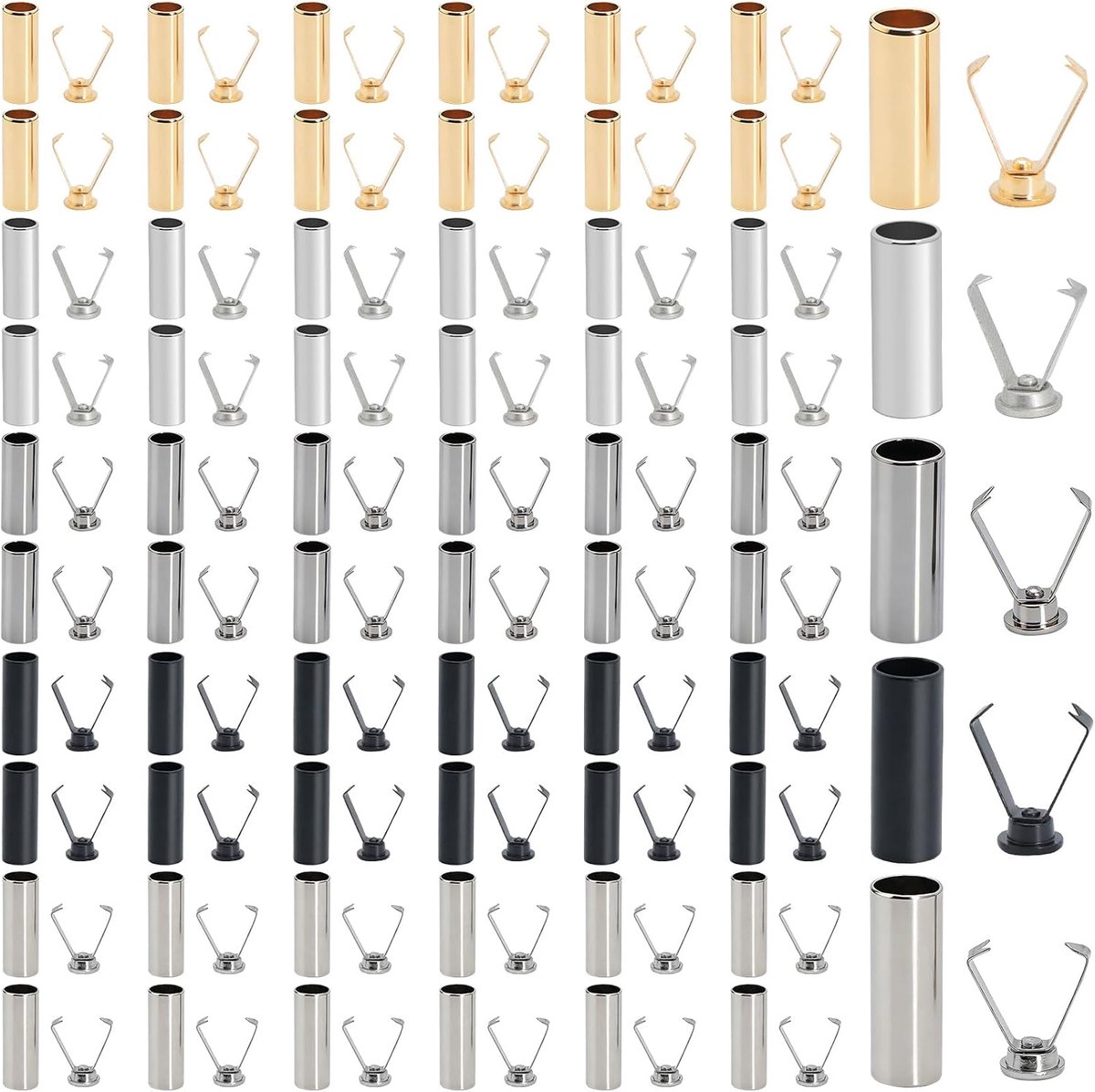 60 stuks koordpunten, metalen koordstoppers van zinklegering voor koorden van sweatshirts, rugzakken, sportkleding en reparatieaccessoires (5 kleuren)