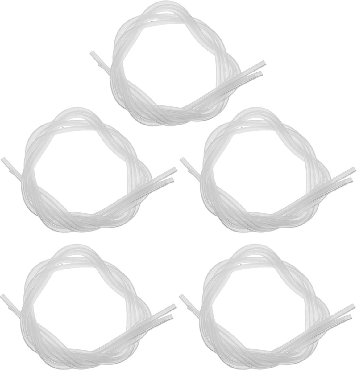 5 stuks reservebuizen voor vacuümdiamantstiften, 100 cm, flexibele kunststof slang, stabiel, knikbestendig, compatibel met diamond painting accessoires