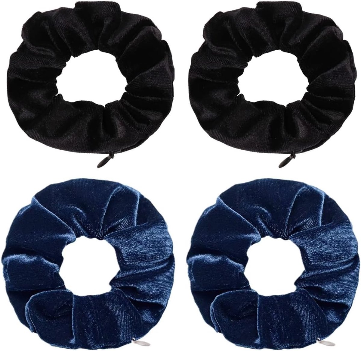 4 stuks scrunchies voor dames met ritszak, fluweel, reisgadgets voor dames, geheime schuilplaatsen voor waardevolle spullen