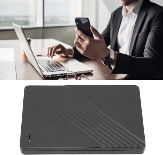 Externe Harde Schijf - Draagbare Opslag - Bestanden Overzetten - Ultradun Aluminium - 2.5 Inch - Zwart — afbeelding 4