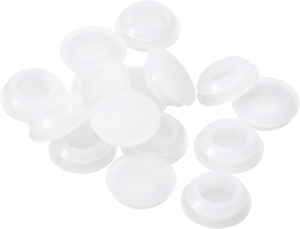 18 stuks siliconen stops, ronde rubberen stoppen met vergrendeling voor gaten van 15,5 - 17 mm, waterdichte stop voor metalen buizen, inzetstukken voor eindkappen voor meubels, transparant